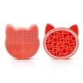 thumbnail image 1 of Makeup Brush Cleaning Mat with Brush Drying Holder, Silicon Cat Shaped Brush Cleaner Pad include Cosmetic Brush Organizer Rack, Portable Washing Tool for Makeup, 1 of 5