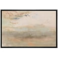thumbnail image 3 of PixonSign Framed Canvas Print Wall Art Pastel Watercolor Tan Paint Landscape Nature Wilderness Illustrations Modern Art Decorative Minimal Rustic for Living Room, Bedroom, Office - 24"x36" Black, 3 of 5
