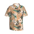 thumbnail image 2 of Hawaiian Shirt For Men, Flower Leaves Mens Button Down Short Sleeve Shirt, Summer Beach Shirts For Men, 2 of 2