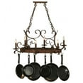 thumbnail image 5 of Meyda 149135 36 in. Handforged Oval 6 Light with Downlights Pot Rack, Rusty Nail, 5 of 5