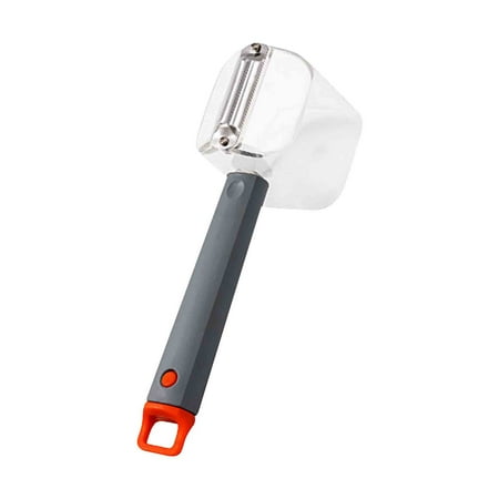 

Rungungde Kitchen Small Tool Stainless Steel Single Head Peeler Vegetable Melon And Fruit Long Handle Peeler With Storage