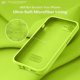 thumbnail image 5 of Funda de Silicona Premium, Forro de Microfibra Suave, a Prueba de Golpes, para iPhone 16e/17e 6.1", Verde Fluorescente, 5 of 7