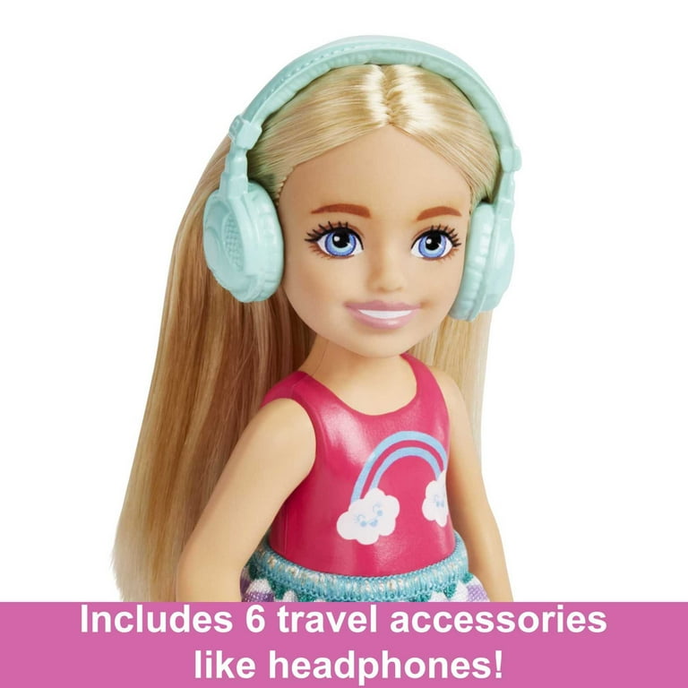Barbie Chelsea Doll and Accessories Small Doll Travel Set with Puppy and 6 Pieces Walmart