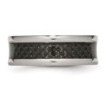 thumbnail image 3 of Titanium Black Carbon Fiber Inlay 8mm Ring Man Wedding Type Of  For Dad Mens  For Him, 3 of 11