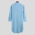 thumbnail image 4 of Ketyyh-chn99 Mens Fleece Robe, Soft Plush Robe for Men Men's Long Sleeve Button Solid Color Shirt Nightdress Robe Size for XL,Watermelon Red, 4 of 4