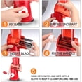 thumbnail image 5 of Vegetable Cutter Household Spiral with 3 Blades, Foldable Spiralizer for vegetables, vegetables, zucchini, such as Spaghetti and Pasta Machine, Noodle, Ribbons or vermicelli, 5 of 5