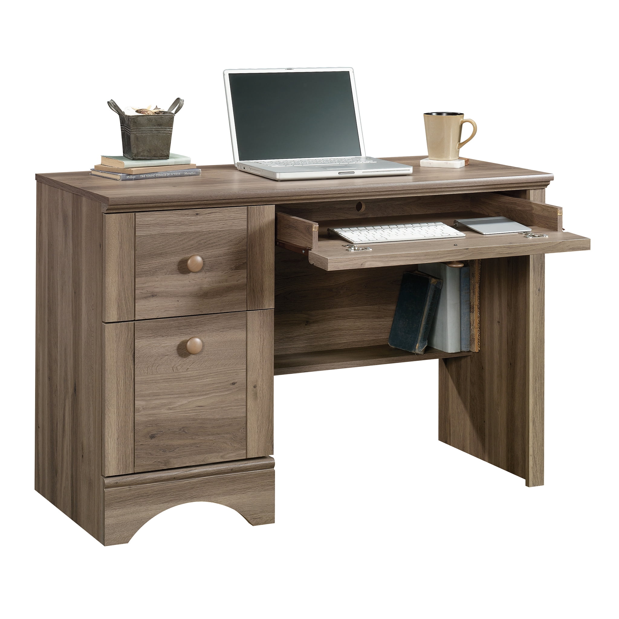 Sauder Harbor View Computer Desk Salt Oak Finish