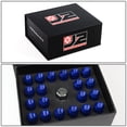 thumbnail image 6 of J2 Engineering LN-T7-002-125-BL J2 Engineering 7075 Aluminum M12 x 1.25 16 Pcs Open End Lug Nut 4 Pcs Lock with Key Blue, 6 of 6