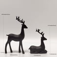 thumbnail image 2 of WYZCTTD 2Pcs Resin Reindeer Sculpture Ornament , for Home Decor，Black, 2 of 8