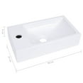 thumbnail image 2 of vidaXL Wash Basin 15.7"x8.7"x3.5" SMC White, 2 of 7