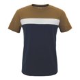 thumbnail image 1 of Playera George Talla EG Manga Corta con 3 Bloques Bronce Blanco y Negro, 1 of 4