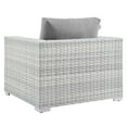 thumbnail image 6 of Lounge Chair Armchair, Rattan, Wicker, Grey Gray, Modern Contemporary Urban Design, Outdoor Patio Balcony Cafe Bistro Garden Furniture Hotel Hospitality, 6 of 8