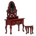 thumbnail image 2 of Dollhouse Dressing Table, Meubles Miniatures Vifs et Exquis, Exécution Exquise pour les Filles Enfants Simulation Dressing Table, 2 of 8