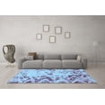 thumbnail image 3 of Ahgly Company Indoor Round Abstract Light Blue Modern Area Rugs, 7' Round, 3 of 4