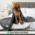 thumbnail image 4 of PetAmi Dog Blanket for Medium Large Dogs, Pet Bed Blanket Cat Puppy Kitten, Fleece Furniture Couch Cover Protector Sofa Car, Soft Sherpa Dog Throw Plush Reversible Washable, 40x60 Solid Dark Gray, 4 of 9