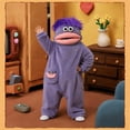 thumbnail image 4 of Adult Silly Onesie Funny Monster Hooded One Piece Loungewear Fleece Pajamas, 4 of 5