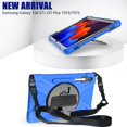 thumbnail image 6 of Dteck Case for Samsung Galaxy S7 11" SM-T870/T875 2020 Released 11-inch,360 Rotatable Kickstand Rubber Heavy Duty Shockproof Protective Cover with Adjustable Hand/Shoulder Strap,Blue, 6 of 8