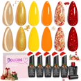 thumbnail image 1 of Set de esmaltes en gel Beetles Daring Glow, 6 x 7,5 ml, color rojo dorado, 1 of 7