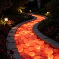 thumbnail image 4 of Glow in the Dark Garden Rocks, 20 Pack Large Plastic Decorative Pebbles for Yard, Vase and Walkway, Orange, 4 of 6