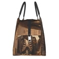 thumbnail image 4 of Vsdgher Western Skull Cowboy Print Insulated Reusable Bags with Sturdy Zipper and Handles, Foldable Totes for Hot or Cold Food Bring or Delivery, 4 of 8