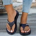 thumbnail image 2 of Men's Flip Flops with Arch Support Comfortable Non Slip Beach Sandals Water-proof Walking Slides for Pool Blue Size 9, 2 of 4