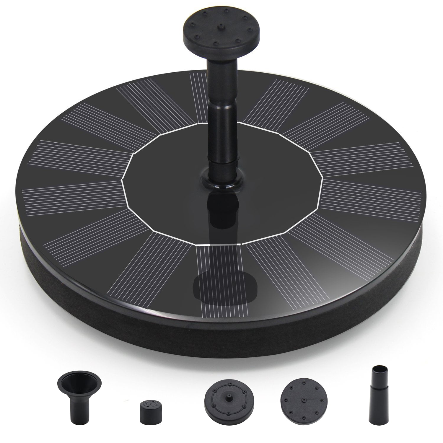 Solar Fountain Pump, Free Standing 1.4W Bird Bath Fountain Pump for Garden and Patio, Solar Panel Kit Water Pump