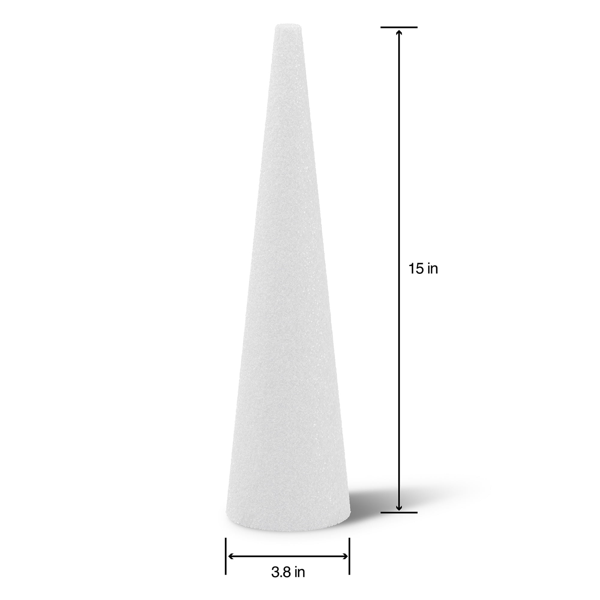5 X 15 Styrofoam Cone White Ea 