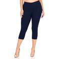 thumbnail image 4 of 3 Pack Women's High Waisted Capri Jegging Stretch Jean Style Capris Size S -3XL Inseam 19", 4 of 6