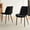 Black, variant on NORDICANA 37" Round Dining Table Set, Mid Century Modern Round Dining Table for 4 Person, Coffee Table for Kitchen Dining Room, Office, Save Space (1 Table with 4 Beige Chairs)