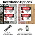 thumbnail image 3 of (2 Pack) No Trespassing Authorized Only Bilingual OSHA Danger Sign 7 Inch X 10 Inch Indoor / Outdoor Rust-Free Aluminum Metal Signs for Workplace, Workshop, and Construction Site, Made, 3 of 8