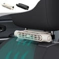 thumbnail image 1 of Ventilador USB para asiento de coche - Potente ventilador de refrigeración de 3 velocidades con puerto tipo C, beige, 6,8x2,9x1,3 pulgadas, para coche y camioneta, doble turbofán, velocidad máxima, 1 of 6
