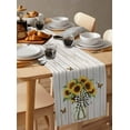 thumbnail image 6 of nqOlkjepod Yellow Sunflower Butterfly Table Runner 36 Inches Long Farmhouse Dress Scarves, Wood Farmhouse Vintage Dining Tablerunner for Coffee Table/Kitchen Island/Party Décor, Small 13" x 36", 6 of 8