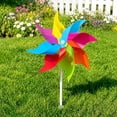 thumbnail image 5 of 10 Pack Rainbow Pinwheel, Pinwheels for Kids, Pinwheels for Yard and Garden, Kids Party Decoration, Home Picnic Party Decorations No Assembly Required, 5 of 6