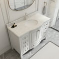 thumbnail image 4 of 48" Fully Assembled Single Bathroom Vanity with Engineered Stone Top, Ceramic Sink, Hand Paint, 4 of 11