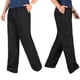 thumbnail image 3 of Pantalones de hombre de algodón puro liso con cintura elástica y corte recto, 3 of 4