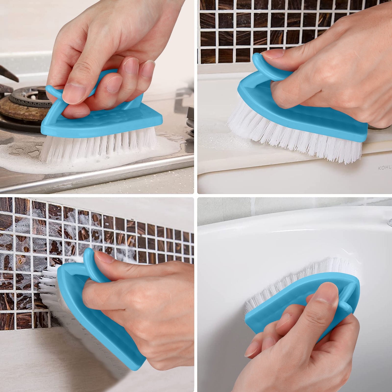Hesxuno Household Plastic Laundry Brush Cleaning Brush Hard Bristle  Multi-functional Washbasin Brush Shoe Brush Clothes Board Brush