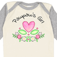 thumbnail image 4 of Inktastic Pawpaw's Girl Heart Flowers Girls Long Sleeve Baby Bodysuit, 4 of 5