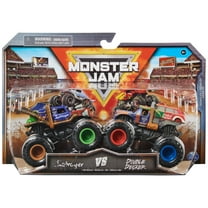 Monster Jam 1:64 Salvager Vs. Double Decker Monster Trucks