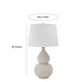 thumbnail image 5 of Hardback Shade Table Lamp with Double Gourd Ceramic Base Cream - Saltoro Sherpi, 5 of 5