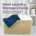 thumbnail image 4 of Superio Laundry Basket, Wicker Style,1.4 Bushel (Beige), 4 of 9
