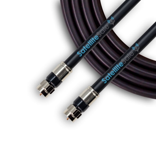 CABLES PREMIUM COAXIAL 18 AWG RG-6 WHITE BLACK INDOOR CONNECTEURS satellite CCTV
