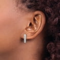 thumbnail image 4 of Auriga Fine Jewelry 14K White Gold Lab Grown Diamond Vertical Bar Stud Earrings for Women, 4 of 5