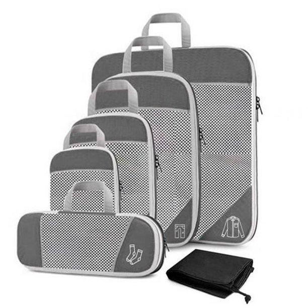 Packable Storage Cubes For Organizing Your Travel Luggage Compression