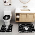 thumbnail image 5 of 4PCS Sun and Moon Shower Curtain Sets with Rugs, Waterproof Fabric Orange Shower Curtain Celestial Zodiac Constellation Astrology Sunflower Floral Botanical Retro Boho Bohemian Bathroom Decor, 5 of 7