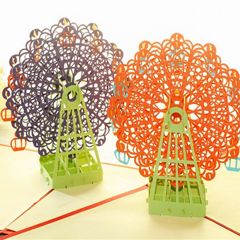 3D Light Music Birthday Cards, Pop Up Warming Colourful Musical Birthday Cake Happy Birthday Card, Greeting Cards Postcards For Mom Wife Sister Boy Girl And Friends - Style 2