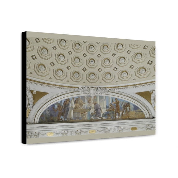 Canvas Print: Library of Congress, View 2, Mural Of Science In The Pavilion....