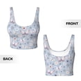 thumbnail image 5 of Lsque Blue Butterfly Printed Women'S Sports Bra, Compression, Moisture Wicking, High-Impact Sports Bra For Women,Supportive sports bra-X-Large, 5 of 9