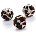 thumbnail image 5 of Walbest 5 Pieces Plush Soft Ball Cat Faux Fur Patch Puff Pom Balls Cat Toy with Catnip for Playing with Your Cats,1.38 Inches (Zebra and Leopard Style), 5 of 7