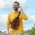 thumbnail image 6 of ERJLKXP Tiger Print Texture Small Mens Women Crossbody Chest Bag, Travel Over Shoulder Sling Bag Backpack Men Side Bag,Daypack, 6 of 6