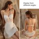 thumbnail image 4 of Pijama seductor con perspectiva de encaje Sexy blanco para mujer, tirantes sin espalda, ropa de dormir para el hogar, 4 of 6